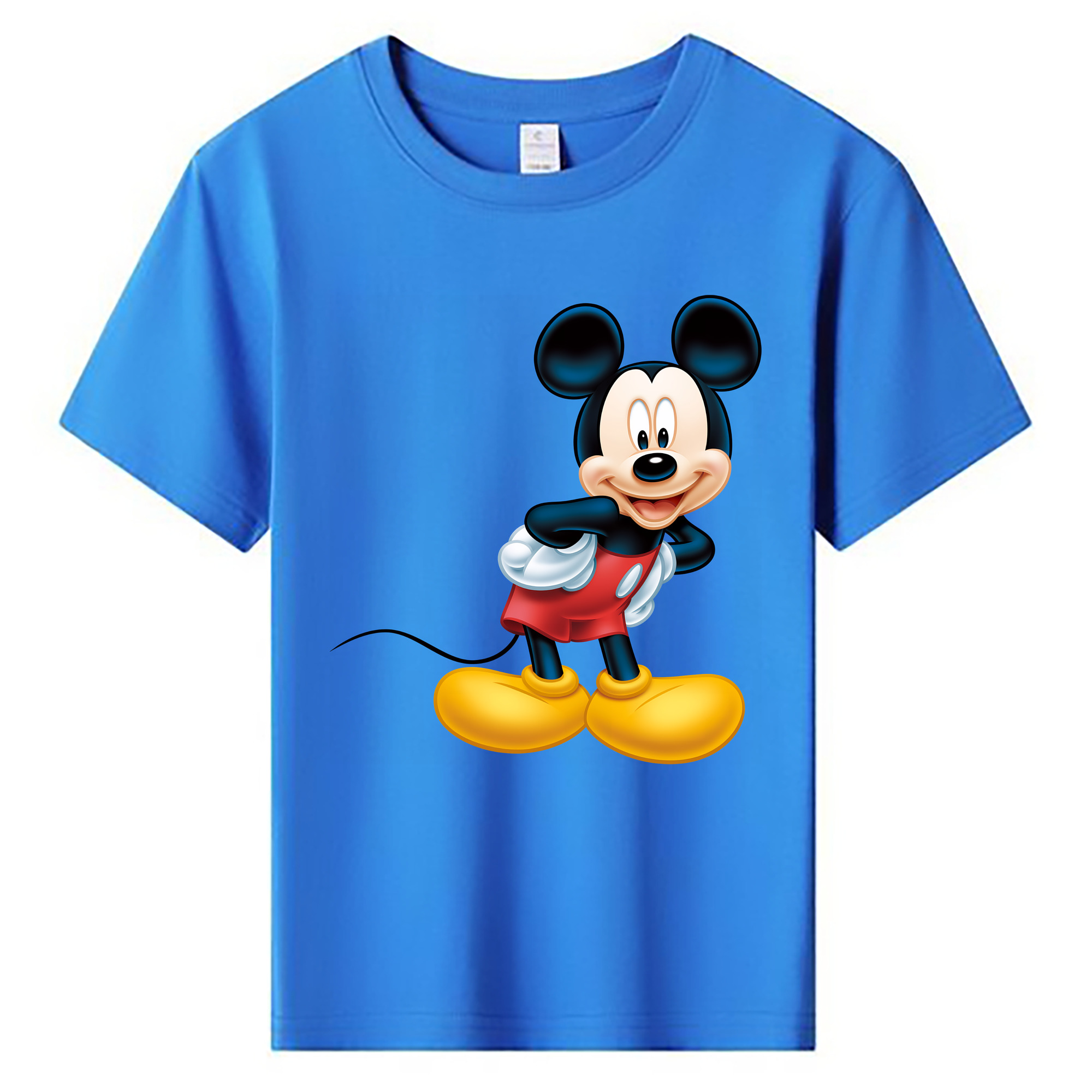 （画像用） ミッキーマウス Mickey Mouse 綿100％キッズTシャツ（フロントプリント）